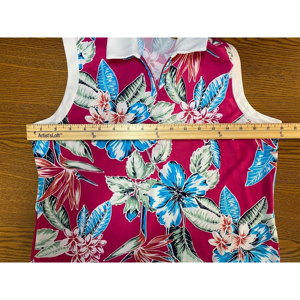 Tommy Bahama Golf Womens Shirt Size Large Tropical Summer Vacation Preppy Beach - Picture 4 of 9